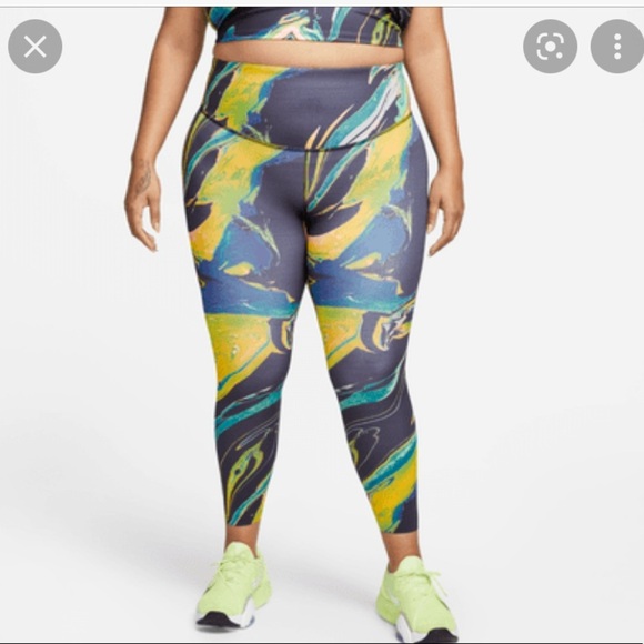 NWT Nike One Luxe Aurora Mid-Rise 7/8 Marbled Leggings Women’s SZ 1XL - Picture 4 of 8